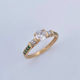 Anillo Solitario Trio 2.1gr / T6 / Oro 18K $