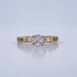 Anillo Solitario Trio 2.1gr / T6 / Oro 18K $