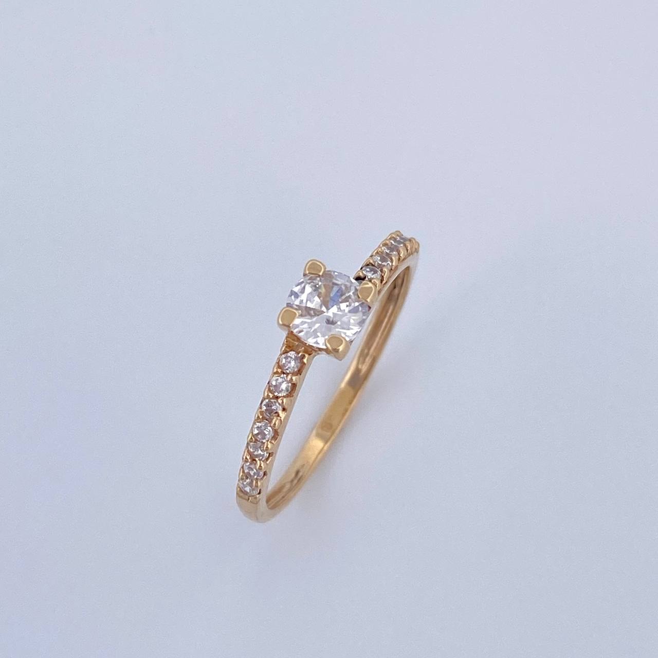 Anillo Solitario Linea Invertida 1.6gr / T6 1/4 / Oro 18K $