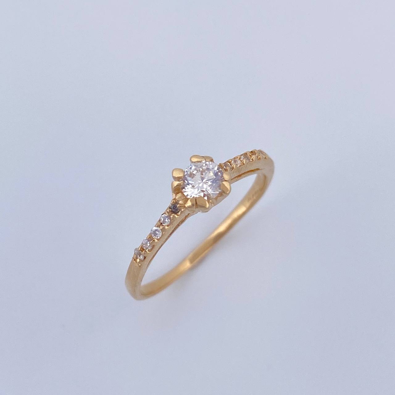 Anillo Solitario Churumbela 1.75gr / T6 / Oro 18K $