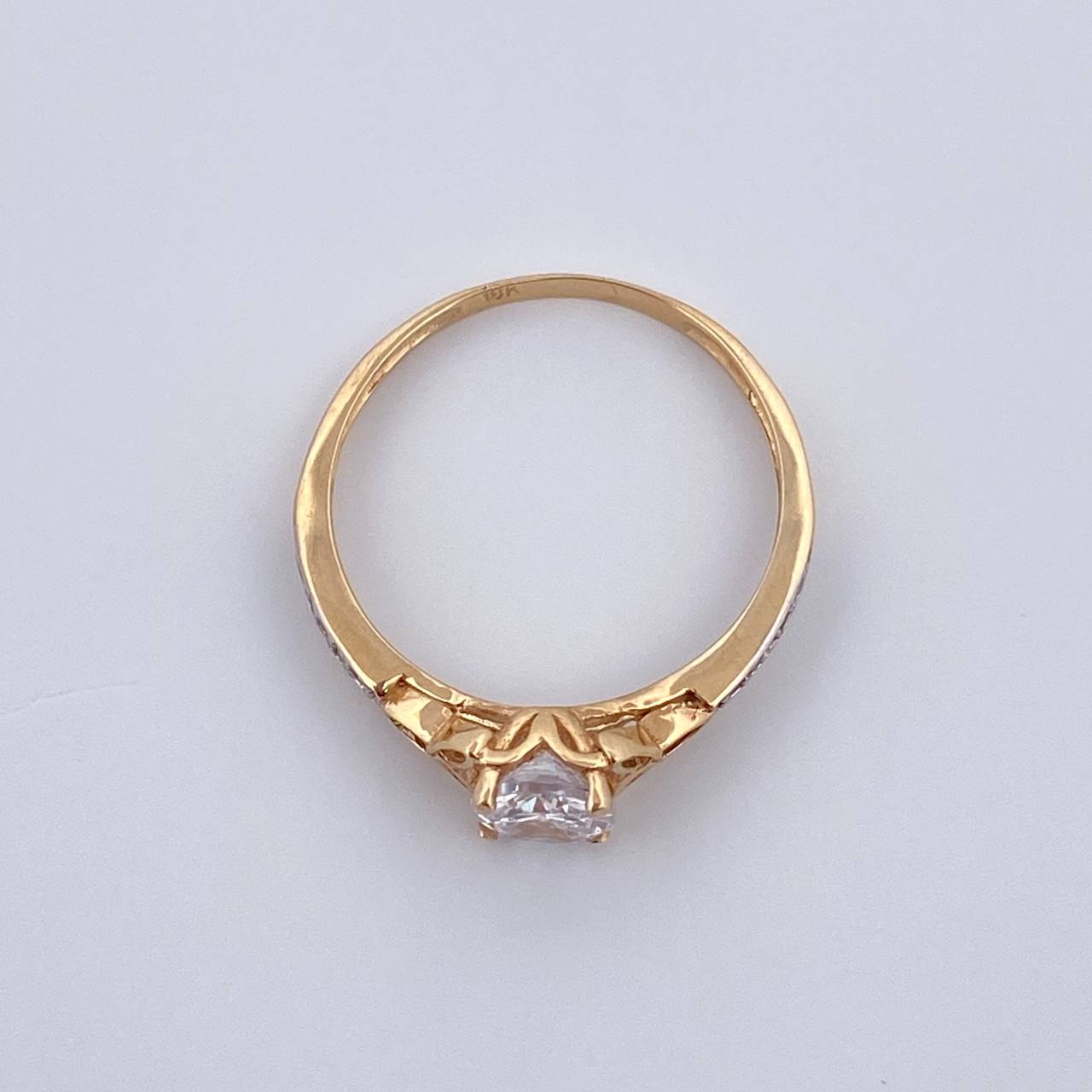 Anillo Solitario Churumbela 1.75gr / T7 / Oro 18K $