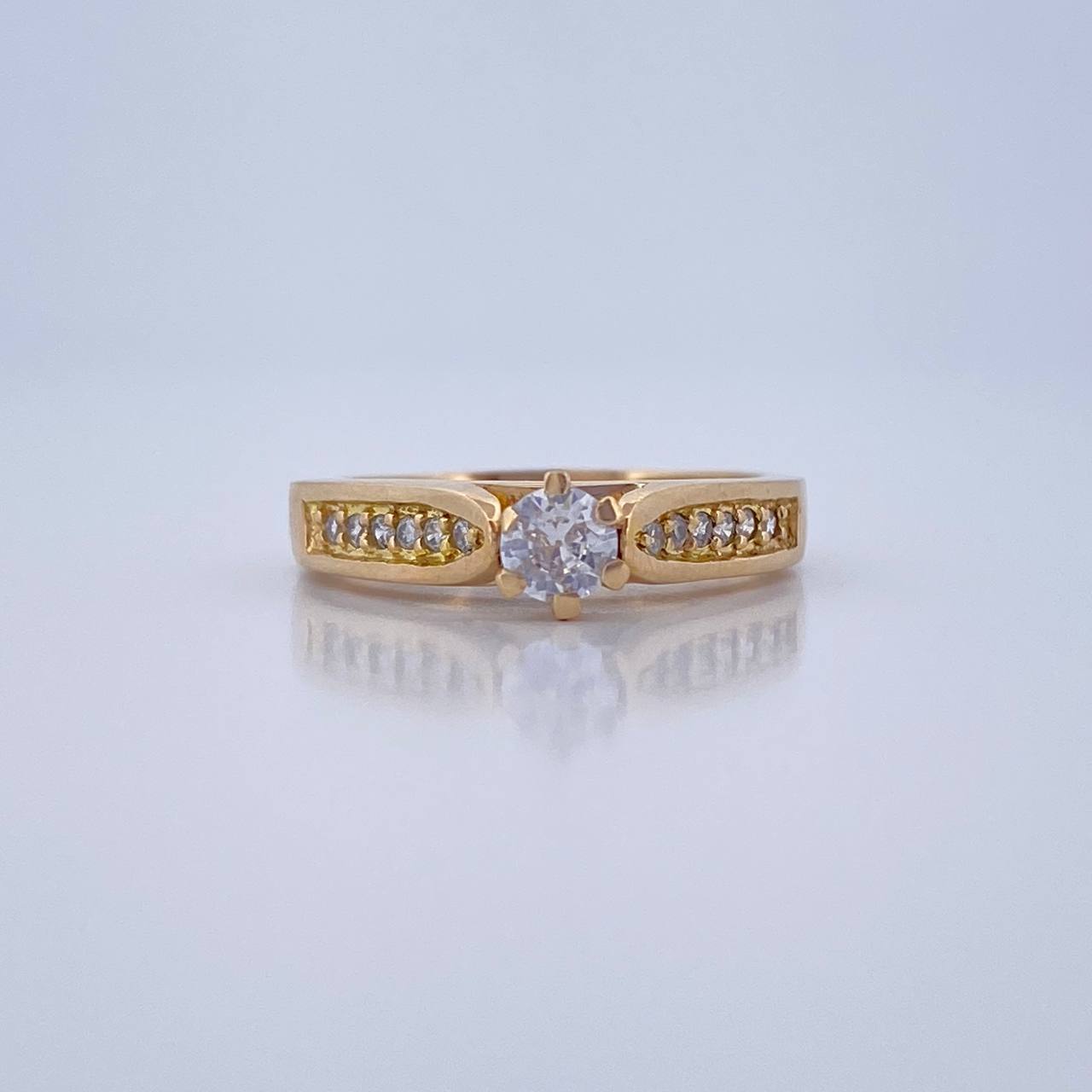 Anillo Solitario Puente 3.3gr / T5 3/4 / Oro 18K $