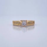 Anillo Solitario Puente 3.3gr / T5 3/4 / Oro 18K $