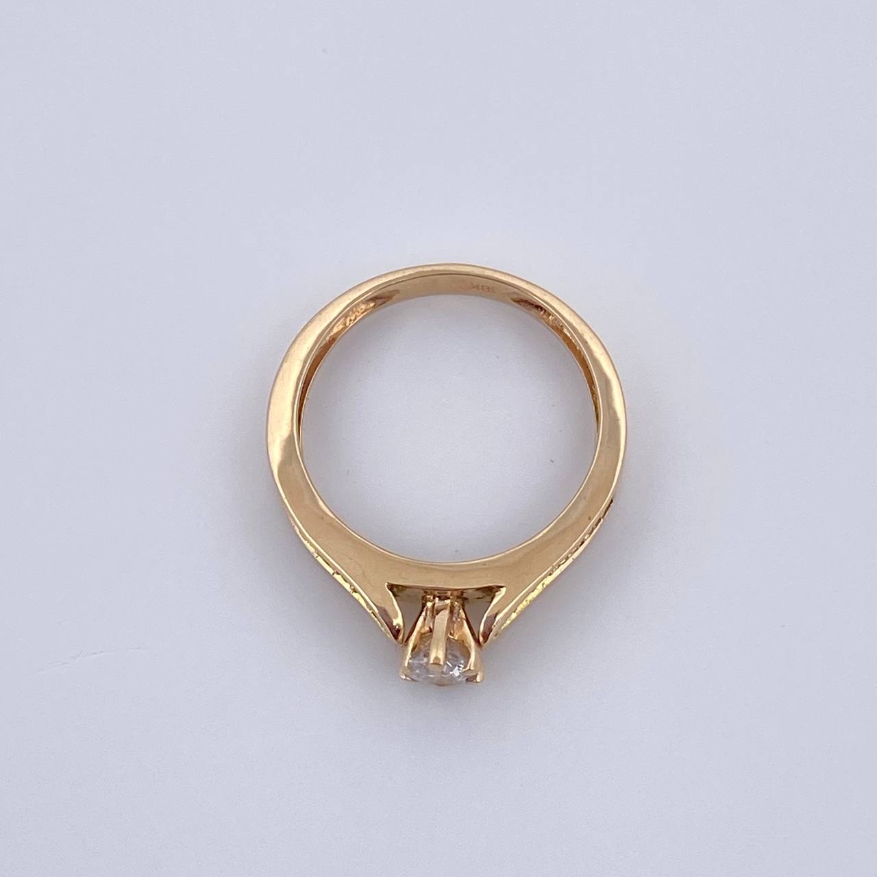 Anillo Solitario Puente 3.3gr / T5 3/4 / Oro 18K $