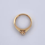 Anillo Solitario Puente 3.3gr / T5 3/4 / Oro 18K $