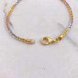 Pulso As Tridimensional 6.15gr / 19cm / 2.3mm Tres Oros +3 18K $