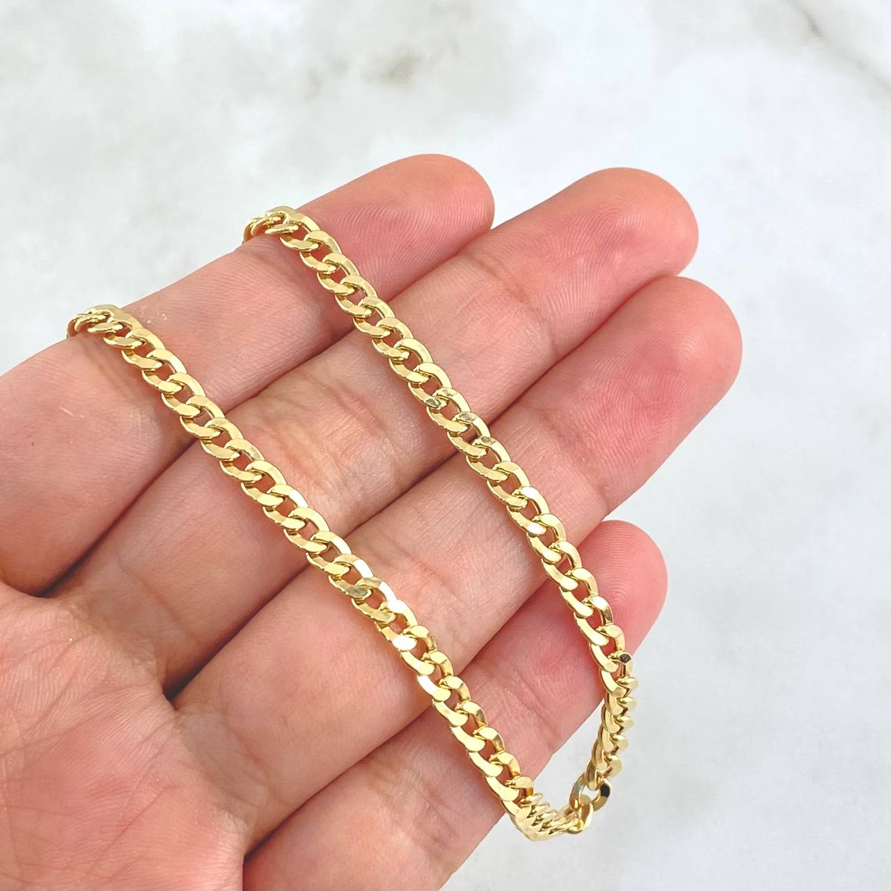 Cadena Cubana 7.65gr / 45cm / 3.8mm Oro Amarillo +0 18K ©