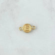 Herraje Letra E Mate 0.4gr / 1.4cm-Circular Oro Amarillo 18K *