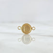 Herraje Letra L 0.35gr / 1.3cm / Circulo Mate Oro Amarillo 18K