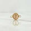 Herraje Letra T 0.45gr / 1.3cm / Circulo - Resina Rosa Oro Amarillo 18K