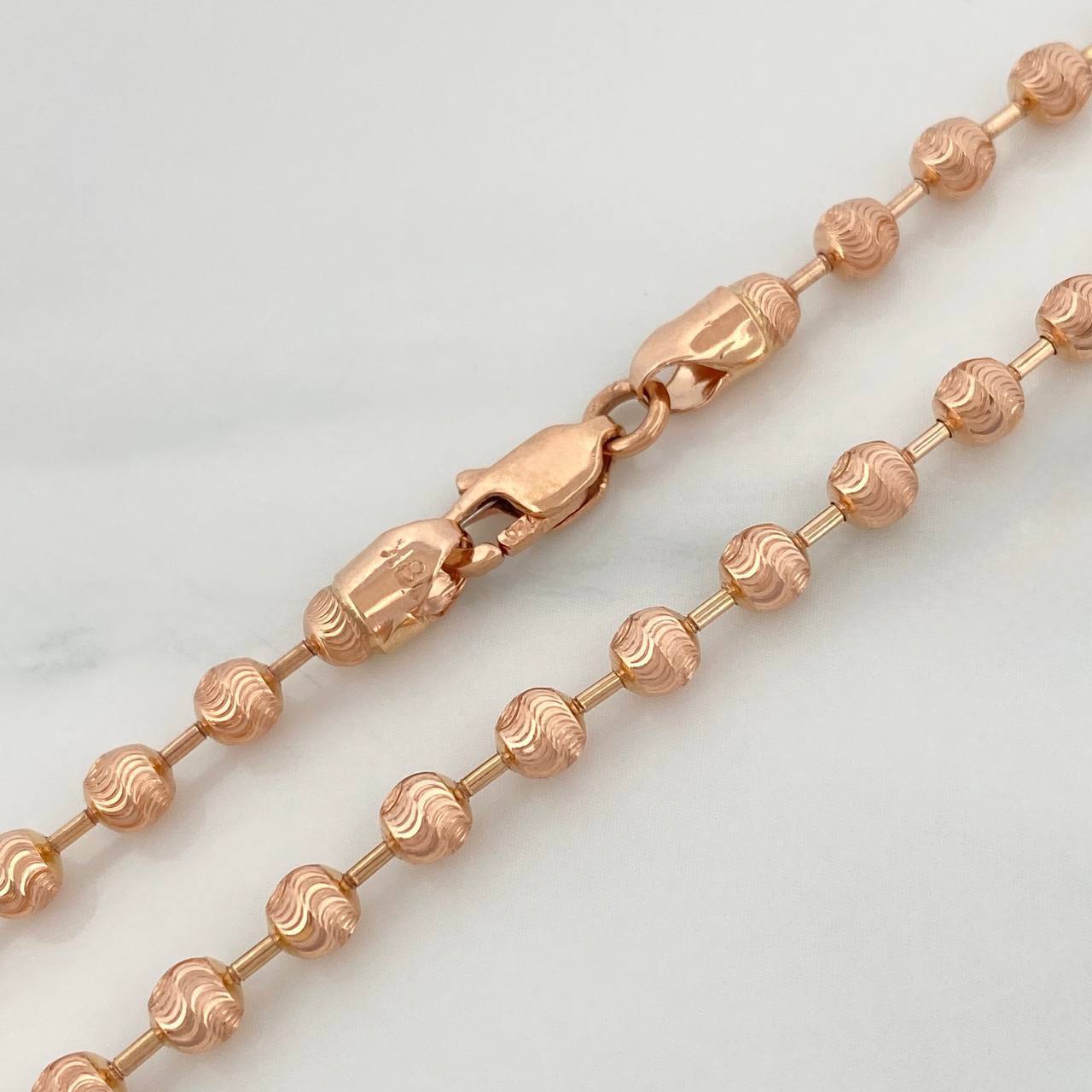 Cadena Militar Media Luna 15.85 g / 61 cm / 4 mm Oro Rosa 18K