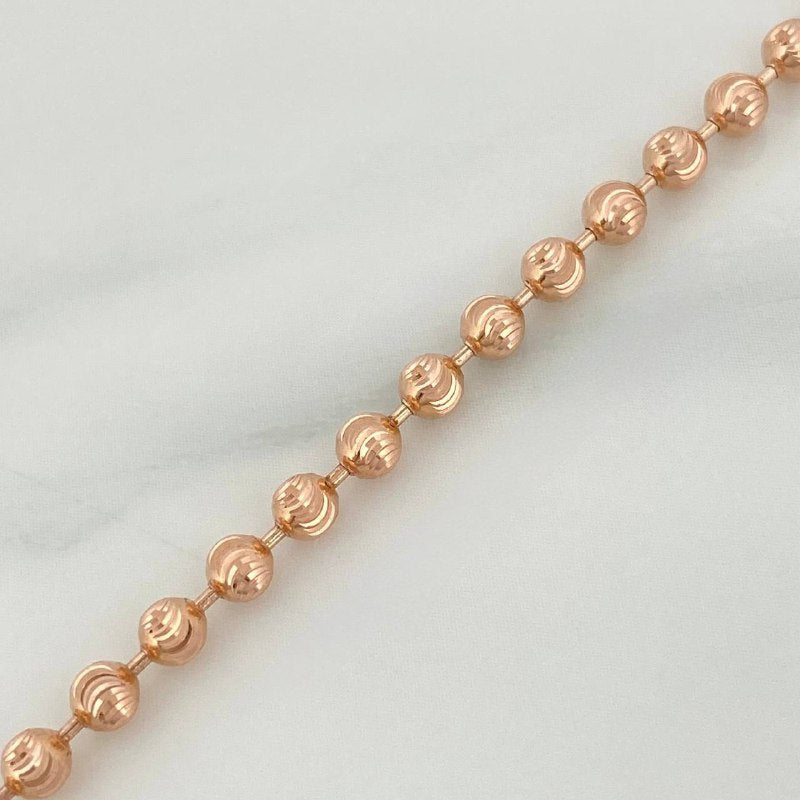 Cadena Militar Media Luna 15.85 g / 61 cm / 4 mm Oro Rosa 18K