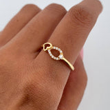 Anillo Corazon Gota 1.75gr / T7 1/4 / Oro 18K $