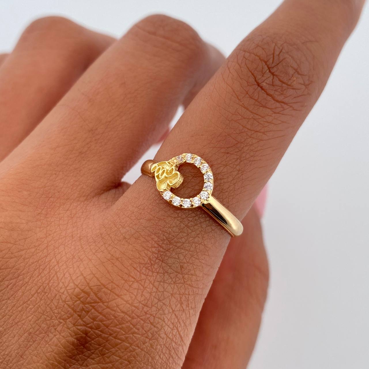 Anillo Circulo Raton 1.1gr / T5 3/4 / Oro 18K $