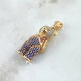 Dije Oso Articulado 10.6gr / 4cm / Circones Blancos-Negros-Azules-Fucsias Oro Amarillo