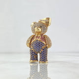 Dije Oso Articulado 10.6gr / 4cm / Circones Blancos-Negros-Azules-Fucsias Oro Amarillo