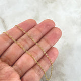 Cadena Espiga 1.65gr / 45cm / 1.2mm Oro Amarillo 18K