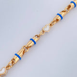 Tobillera Rustica Corazones 11.8gr / 26.8cm / Oro Amarillo 18K $
