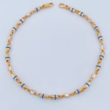 Tobillera Rustica Corazones 11.8gr / 26.8cm / Oro Amarillo 18K $