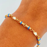 Pulso Rustica Corazones 8.1gr / 18cm / Oro Amarillo 18K $