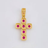 Dije Cruz Tupida 6.1g / 4.3cm Oro Amarillo 18K