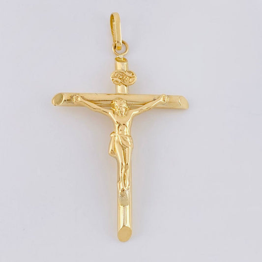 Dije Cruz Puntas Planas 2.45g / 5.7cm Oro Amarillo 18K