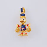 Dije Pato Bolsas Dinero 6.2g / 3.5cm Dos Oros Amarillo Blanco 18K