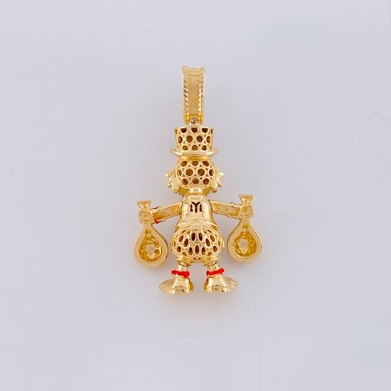 Dije Pato Bolsas Dinero 6.2g / 3.5cm Dos Oros Amarillo Blanco 18K