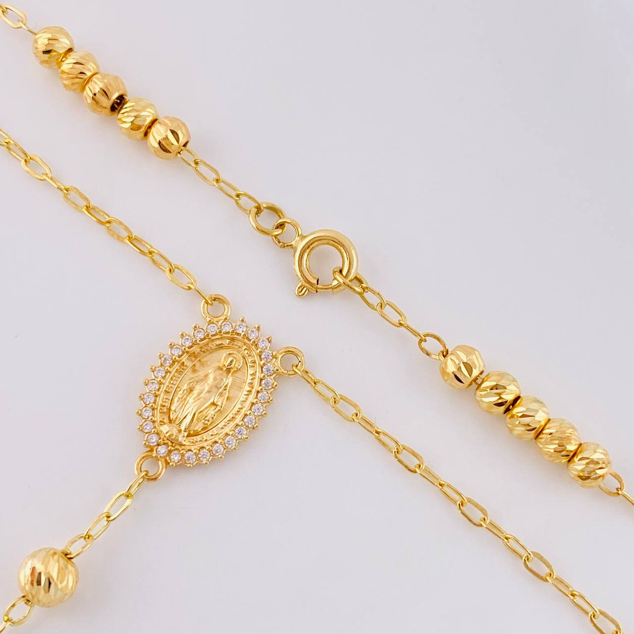Rosario Virgen Milagrosa 10g / 51cm / 4mm Oro Amarillo 18K