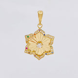 Dije Flor de Loto 3.35g / 3.3cm Oro Amarillo 18K