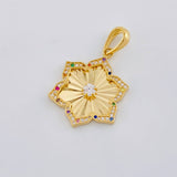 Dije Flor de Loto 3.35g / 3.3cm Oro Amarillo 18K