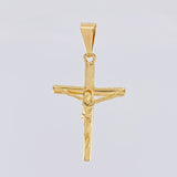 Dije Cruz Lisa 2.1g / 4.3cm Oro Amarillo 18K