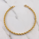 Pulso Lazo 4.4gr / 21cm / 3.4mm Oro Amarillo +3 18K #