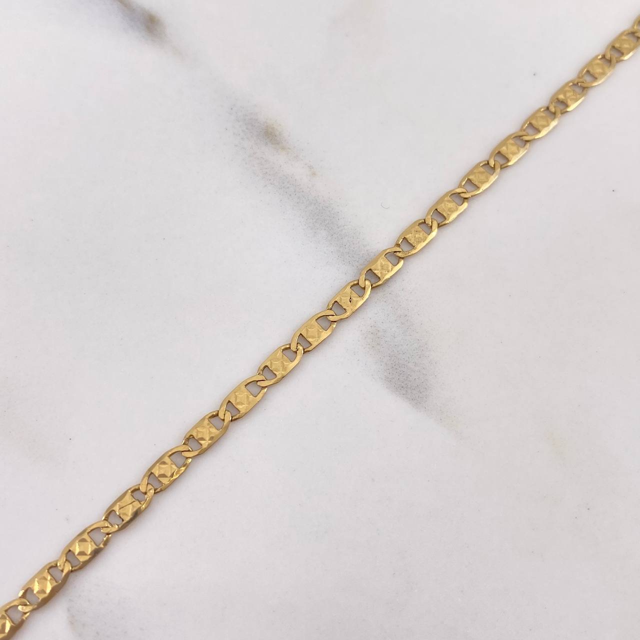 Pulso Escalera 3.2gr / 20cm / 2.8mm Diamantada Oro Amarillo +3 18K $