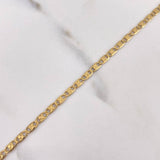 Pulso Escalera 3.2gr / 20cm / 2.8mm Diamantada Oro Amarillo +3 18K $