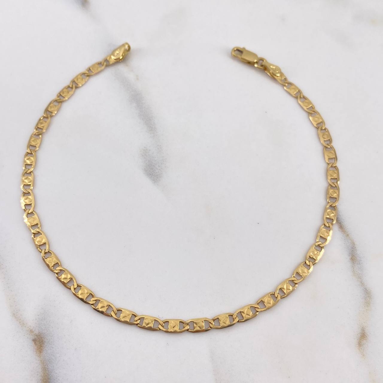 Pulso Escalera 3.2gr / 20cm / 2.8mm Diamantada Oro Amarillo +3 18K $