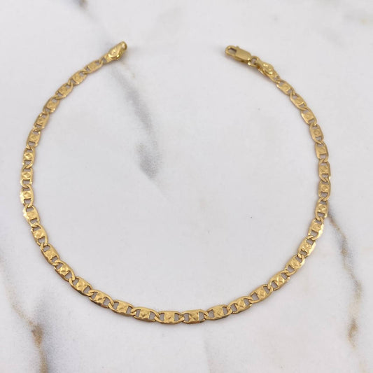 Pulso Escalera 3.2gr / 20cm / 2.8mm Diamantada Oro Amarillo +3 18K $