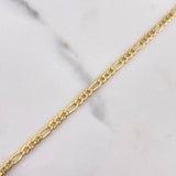 Pulso Figaro 2.25gr / 19cm / 3.1mm Oro Amarillo +1 18K &