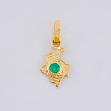 Dije Mapa Esmeralda 4pts 0.25g / 1.3cm Oro Amarillo 18K