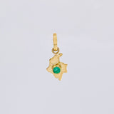 Dije Mapa Esmeralda 4pts 0.25g / 1.3cm Oro Amarillo 18K