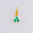 Dije Triangulo Esmeraldas 13pts 0.3g / 1cm Oro Amarillo 18K