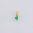 Dije Circulo Esmeralda 3pts 0.1g / 0.6cm Oro Amarillo 18K