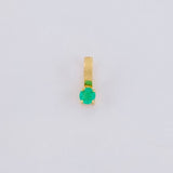 Dije Circulo Esmeralda 3pts 0.1g / 0.6cm Oro Amarillo 18K