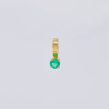 Dije Circulo Esmeralda 3pts 0.1g / 0.6cm Oro Amarillo 18K