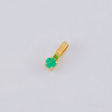 Dije Circulo Esmeralda 3pts 0.1g / 0.6cm Oro Amarillo 18K
