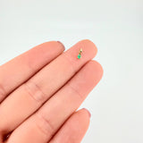 Dije Circulo Esmeralda 3pts 0.1g / 0.6cm Oro Amarillo 18K