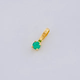 Dije Circulo Esmeralda 4pts 0.15g / 0.7cm Oro Amarillo 18K