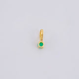 Dije Circulo Esmeralda 4pts 0.15g / 0.7cm Oro Amarillo 18K