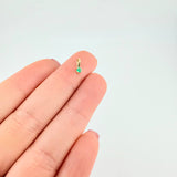 Dije Curculo Esmeralda 4pts 0.15g / 0.7cm Oro Amarillo 18K