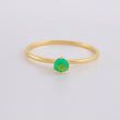 Anillo Solitario Seis Garras Esmeralda 10pts 0.85g / T5 1/4 Oro Amarillo 18K